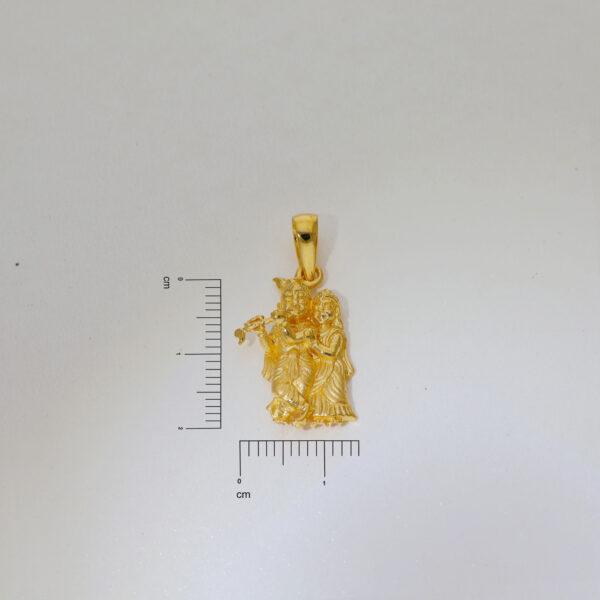 Radha Krishna Gold Pendant - Image 5