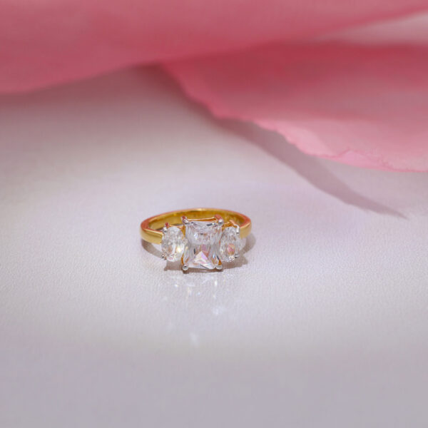 Janet Square Domed Solitaire Ring - Image 4
