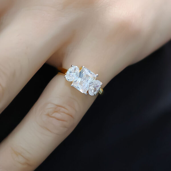 Janet Square Domed Solitaire Ring - Image 6
