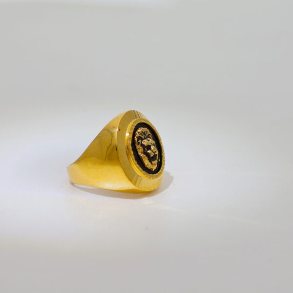 Stylish Gold Filled Lion Head Gents Ring - Image 4