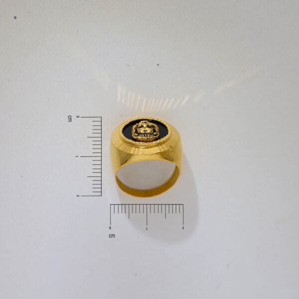 Stylish Gold Filled Lion Head Gents Ring - Image 6
