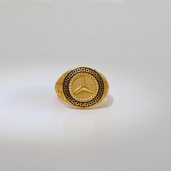 Mercedes Gents Gold Signet Ring - Image 2