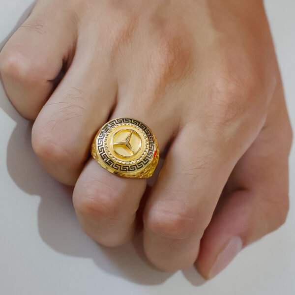 Handsome Mercedes Logo Gents Ring - Image 7
