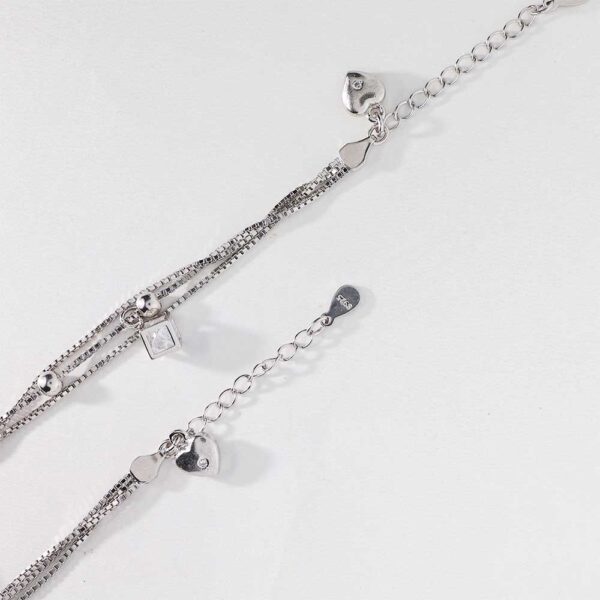 Silver Charm Dangle Anklets - Image 4
