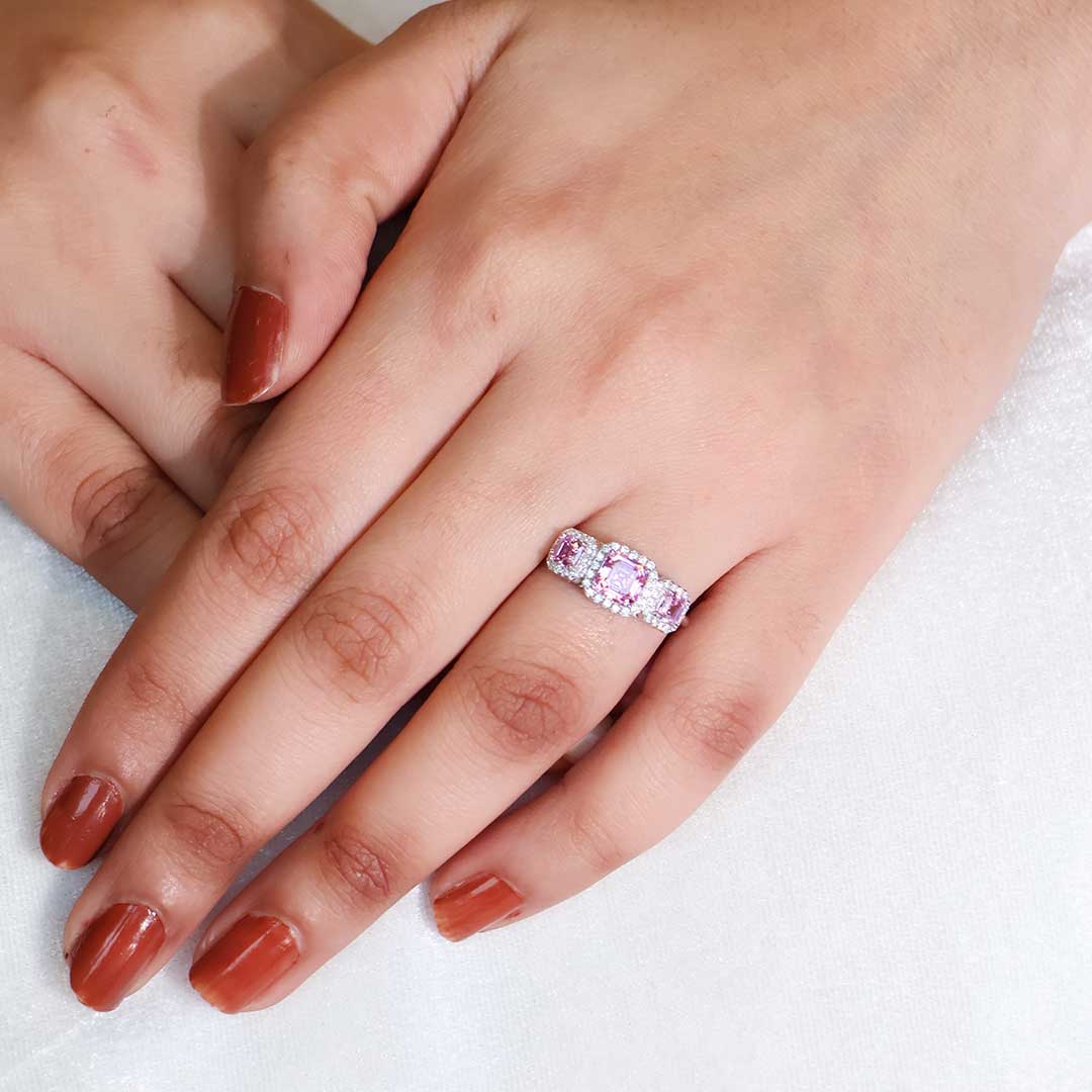 Dreamy Pink Crown Ring - Image 2