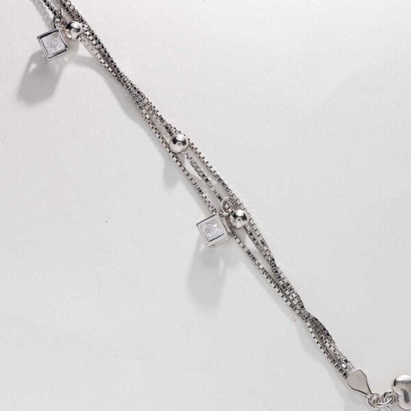 Silver Charm Dangle Anklets - Image 3