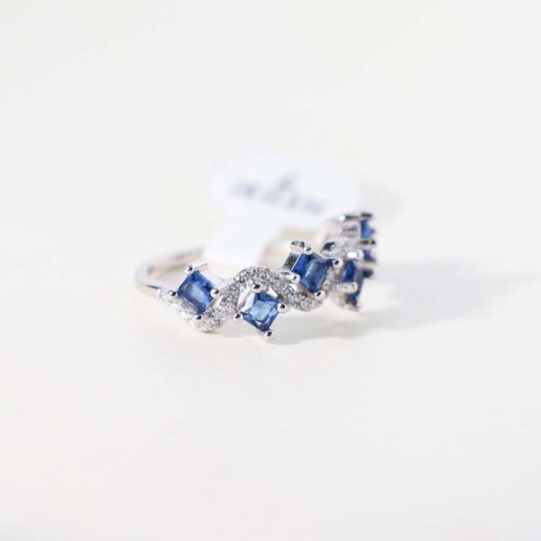 Blue Whisper Diamond Ring - Image 3
