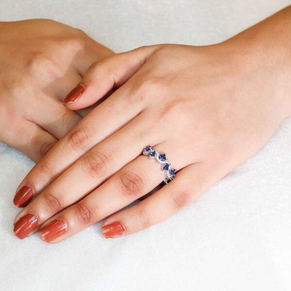 Blue Whisper Diamond Ring - Image 6