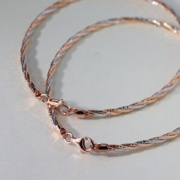 Twinkle Silver Twist Anklets - Image 3
