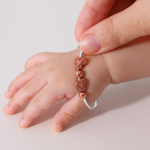 Rose Whispers Silver Baby Kangans