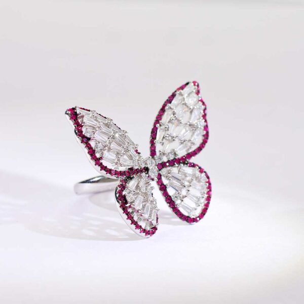 Starlit Butterfly Bloom Ring - Image 3