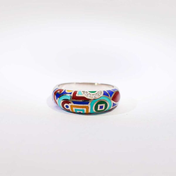 Pastel Pixel Silver Band - Image 2