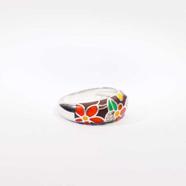 Twilight Bloom Silver Ring - Image 4