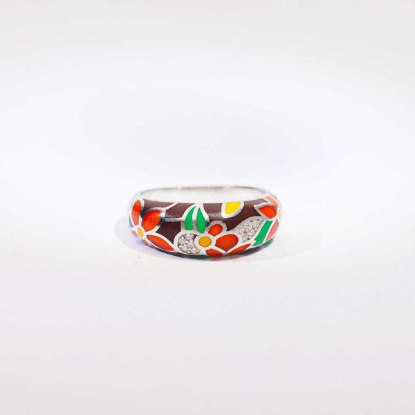 Twilight Bloom Silver Ring - Image 2