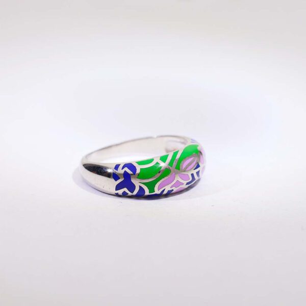 Petal Poise Silver Band - Image 5