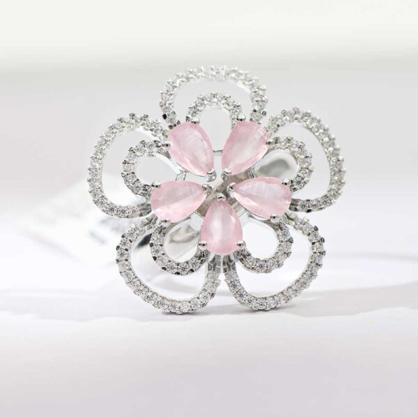 Rosé Petal Charm Ring - Image 5
