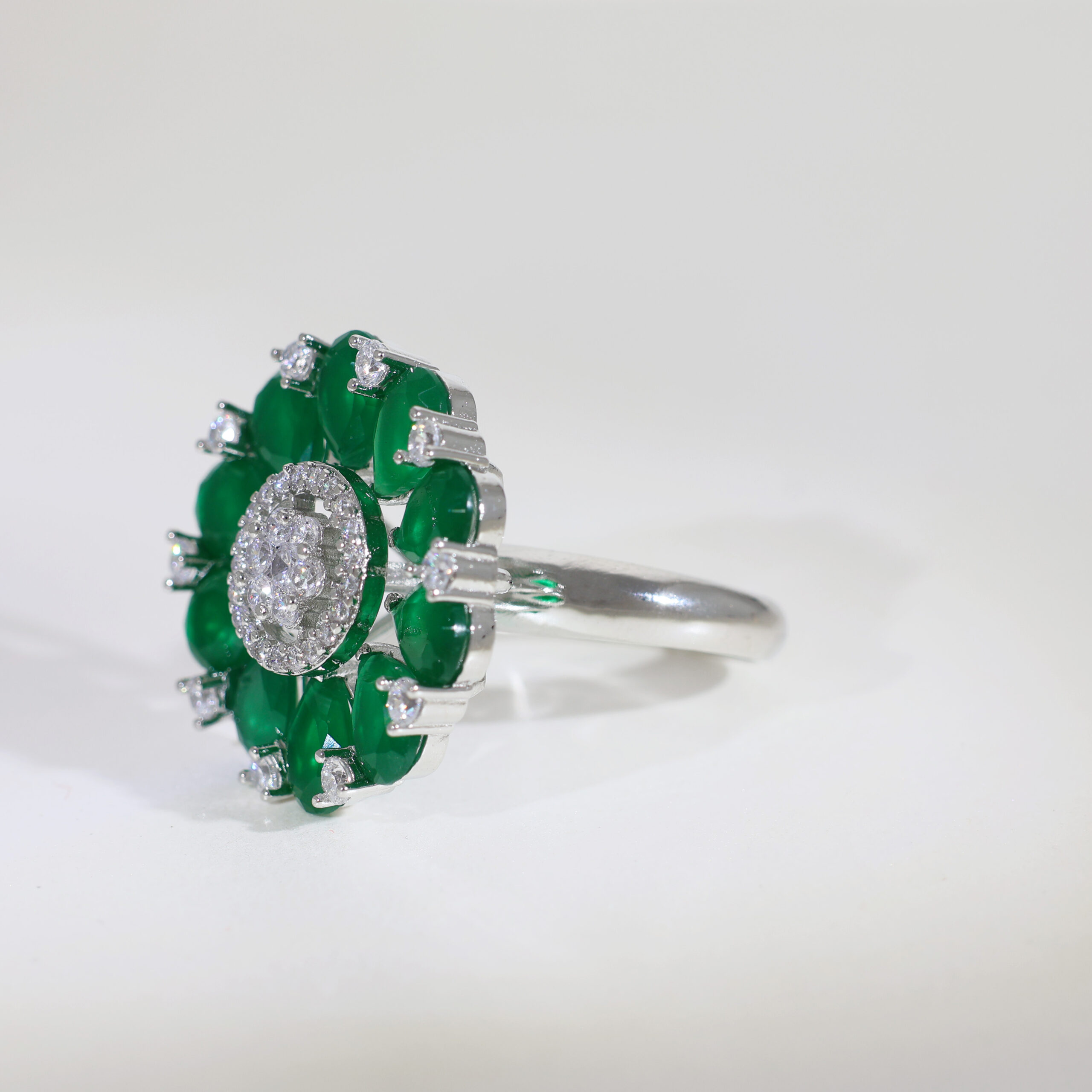 Verdant Crown Statement Ring - Image 3