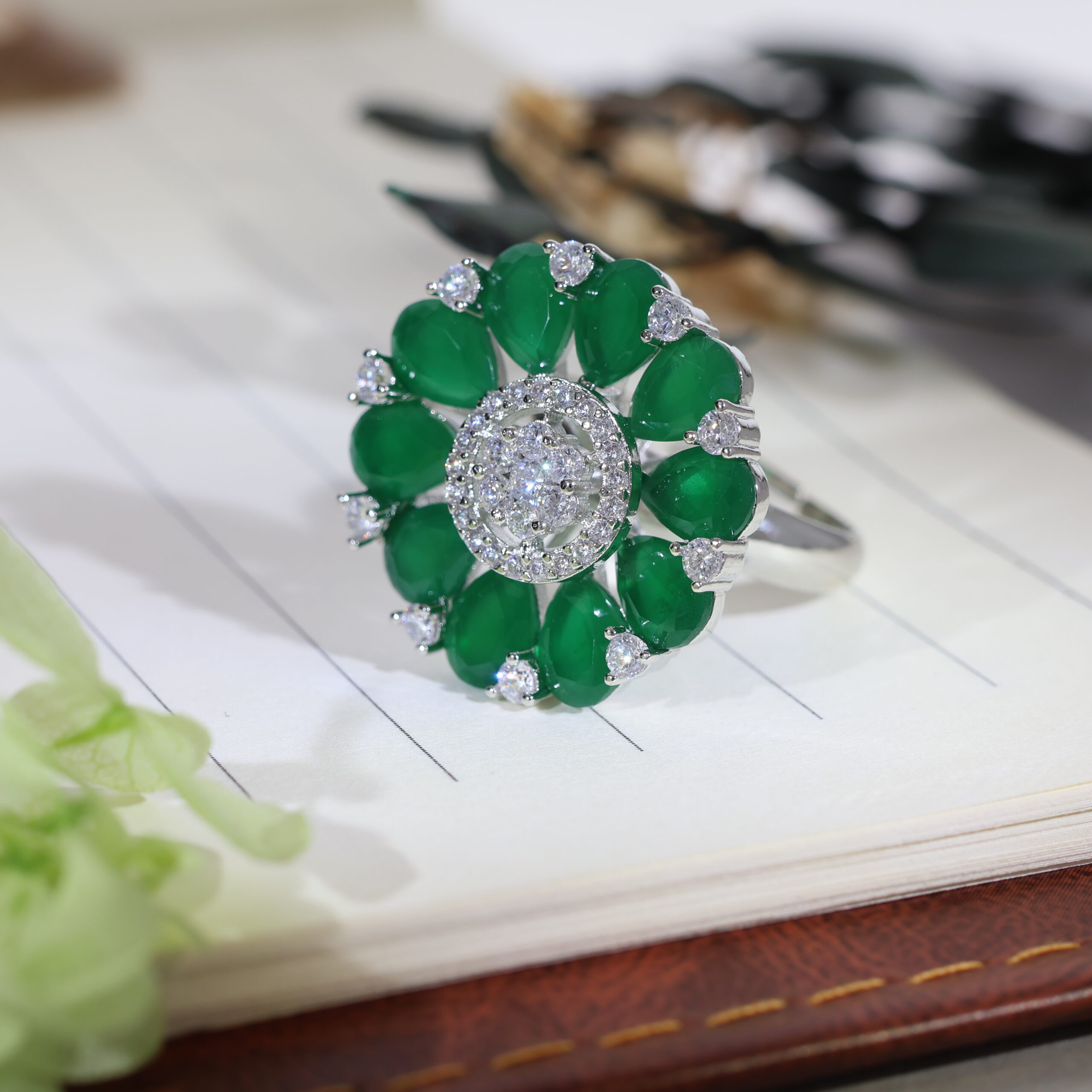 Verdant Crown Statement Ring - Image 5