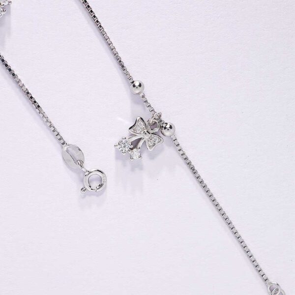 Silver Charm Bows Anklets - Image 2