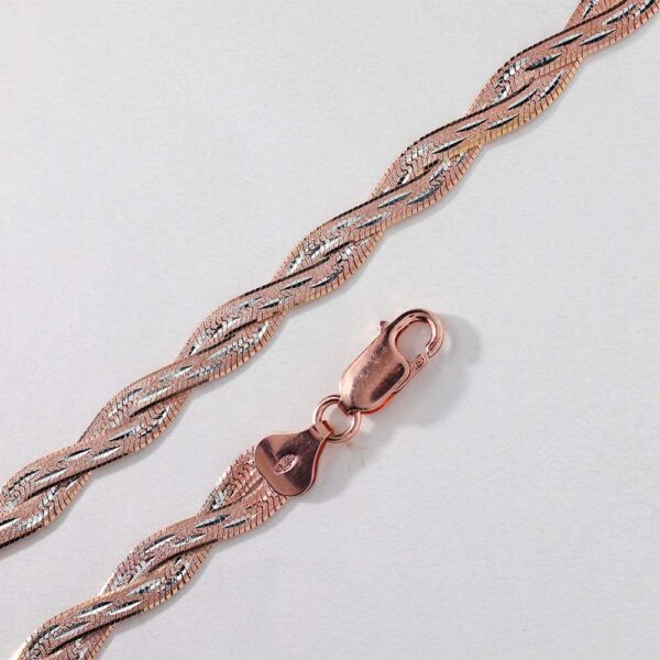 Rose gold twisted flat Anklets - Image 2