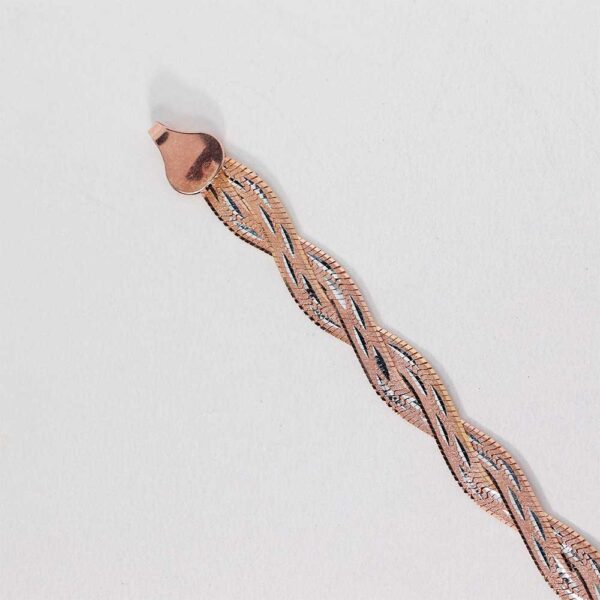 Rose gold twisted flat Anklets - Image 4