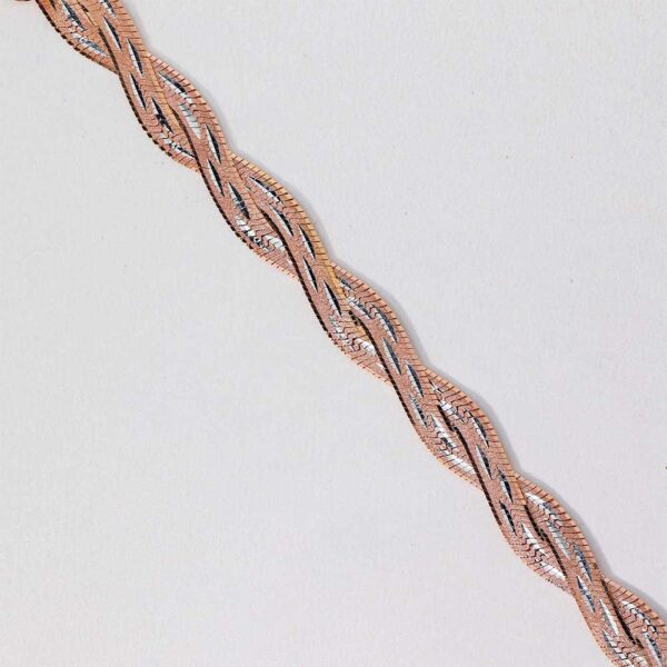 Rose gold twisted flat Anklets - Image 3