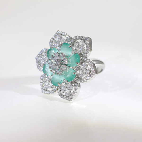 Petal Frost Elegance Ring - Image 4
