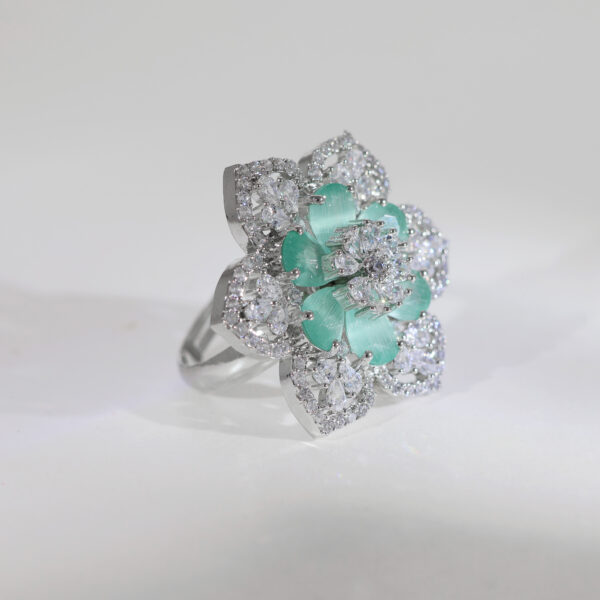 Petal Frost Elegance Ring - Image 3