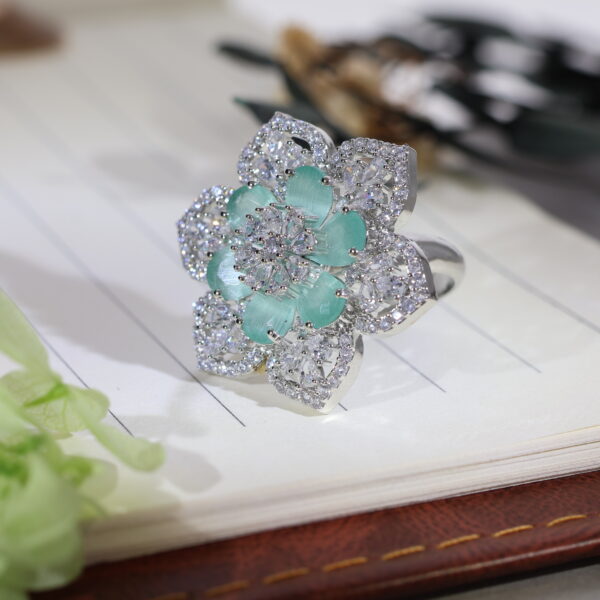 Petal Frost Elegance Ring - Image 5