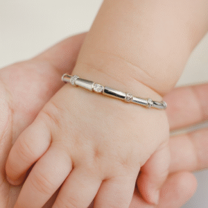 Silver Panda Baby Kangans