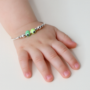 Mint Charm Baby Silver Bangles