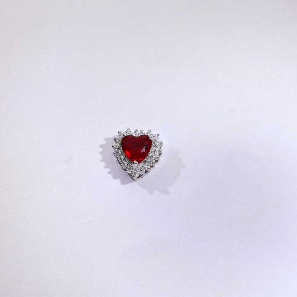 Heart stone Spark Diamond Earrings - Image 2
