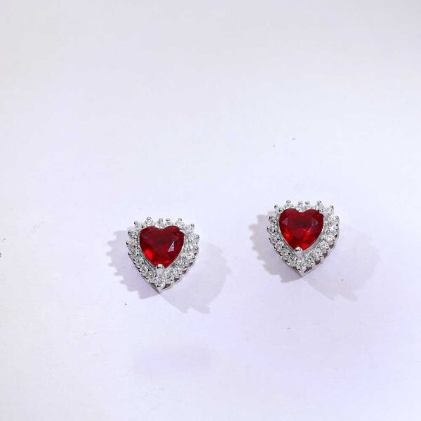 Heart stone Spark Diamond Earrings