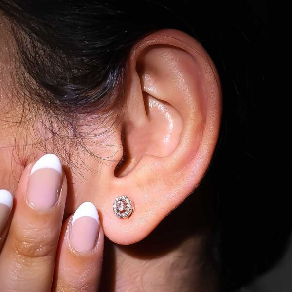 Rose Glint Ovals Earrings - Image 4