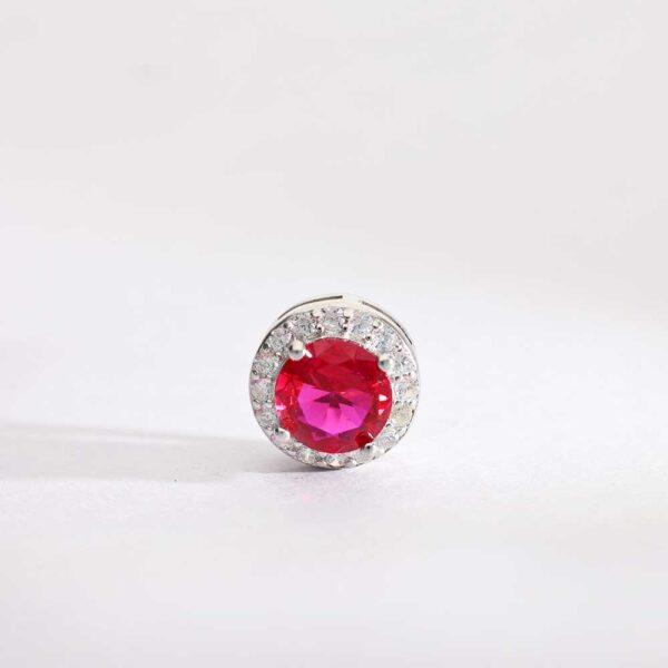 Ruby Aura  Diamond Earrings - Image 4