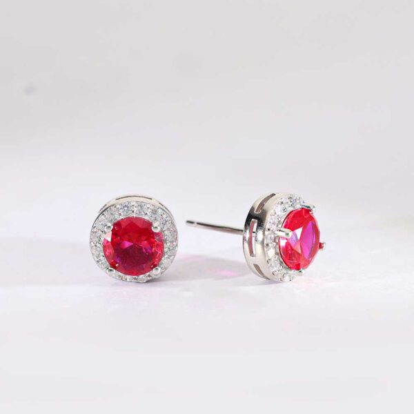 Ruby Aura  Diamond Earrings