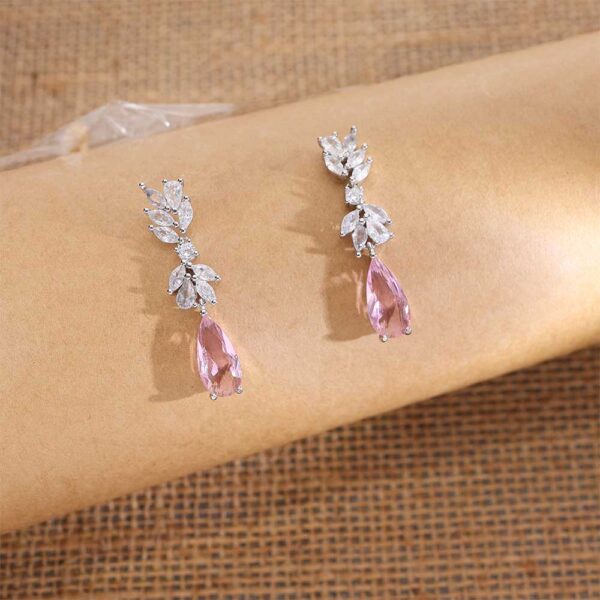 Rosé Whisper Drop Earrings - Image 4