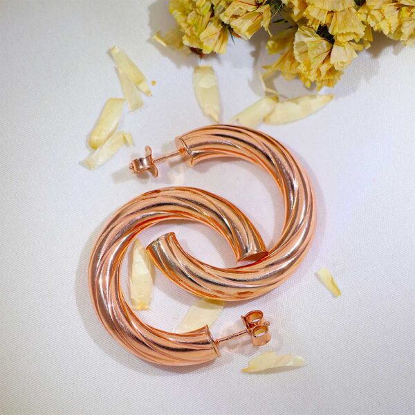 Rose Aura Hoops - Image 4