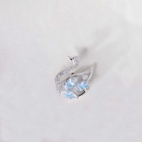Blue Feather Swan Earrings - Image 3