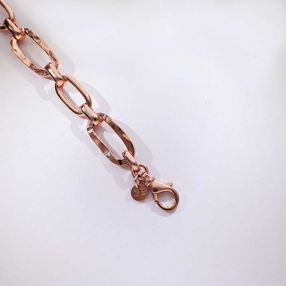 Hammer Link Rosegold Bracelet - Image 3