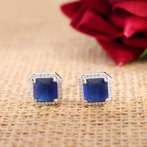 Ocean Crown Diamond Earrings - Image 5