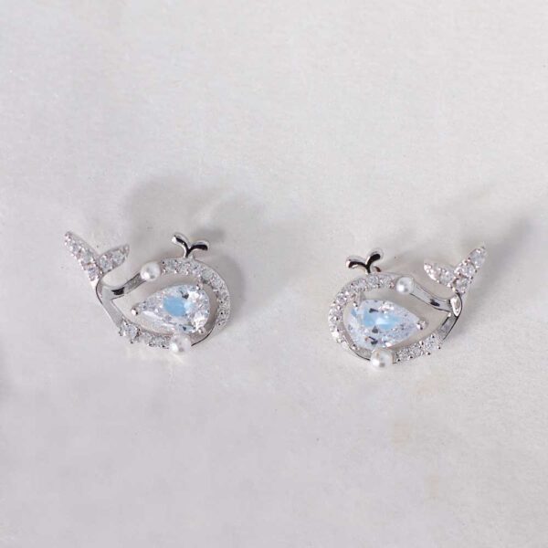 Ocean Whirl Whale Earrings