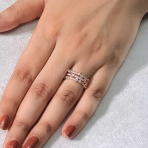 Starlink Rows Rosegold Ring