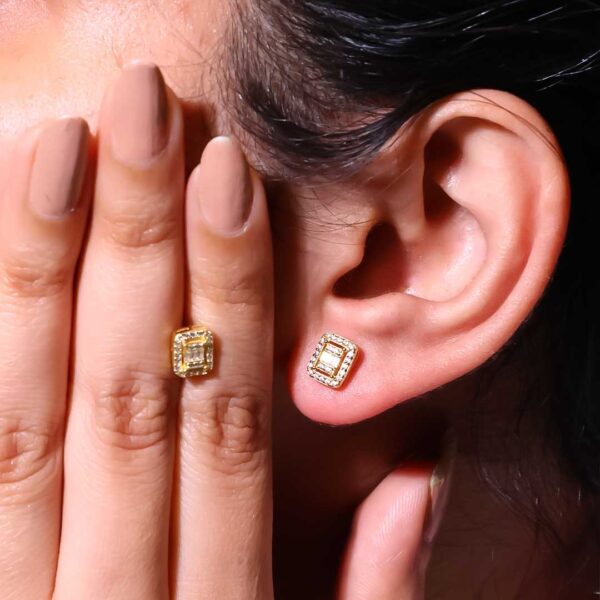 Glint Charm Rosegold Studs - Image 4