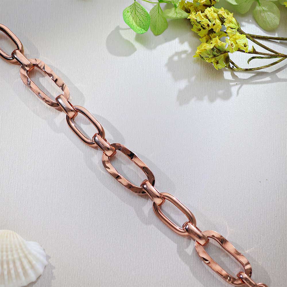 Hammer Link Rosegold Bracelet - Image 5