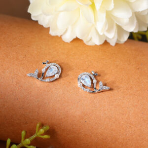 Ocean Whirl Whale Earrings