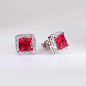 Radiant Ruby Glow Earrings
