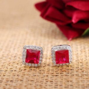 Radiant Ruby Glow Earrings