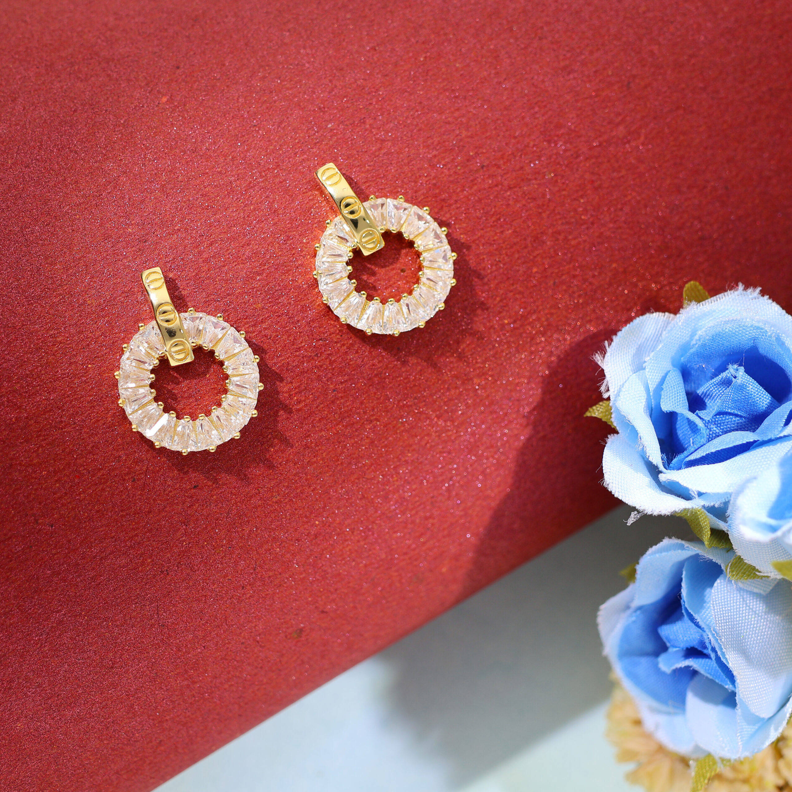 Rosé Radiance Rosegold Studs