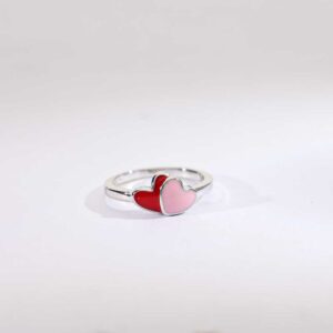 Twin Hearts Baby Ring